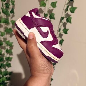 Nike Dunk Low Active Fuchsia White Toddler Size 5C CW1589-100